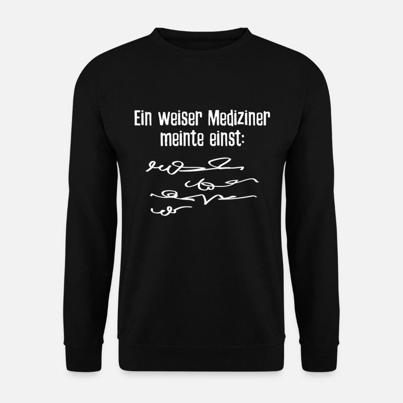 Arzt Handschrift Medizin Mediziner - Unisex Pullover - Schwarz