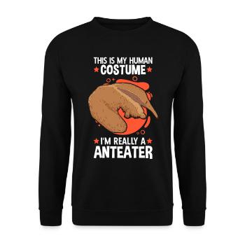 Fourmilier Costume Fourmilier Fourmilier - Sweat-shirt Unisexe - noir - Devant - Alina (178cm) & Michal (187cm)