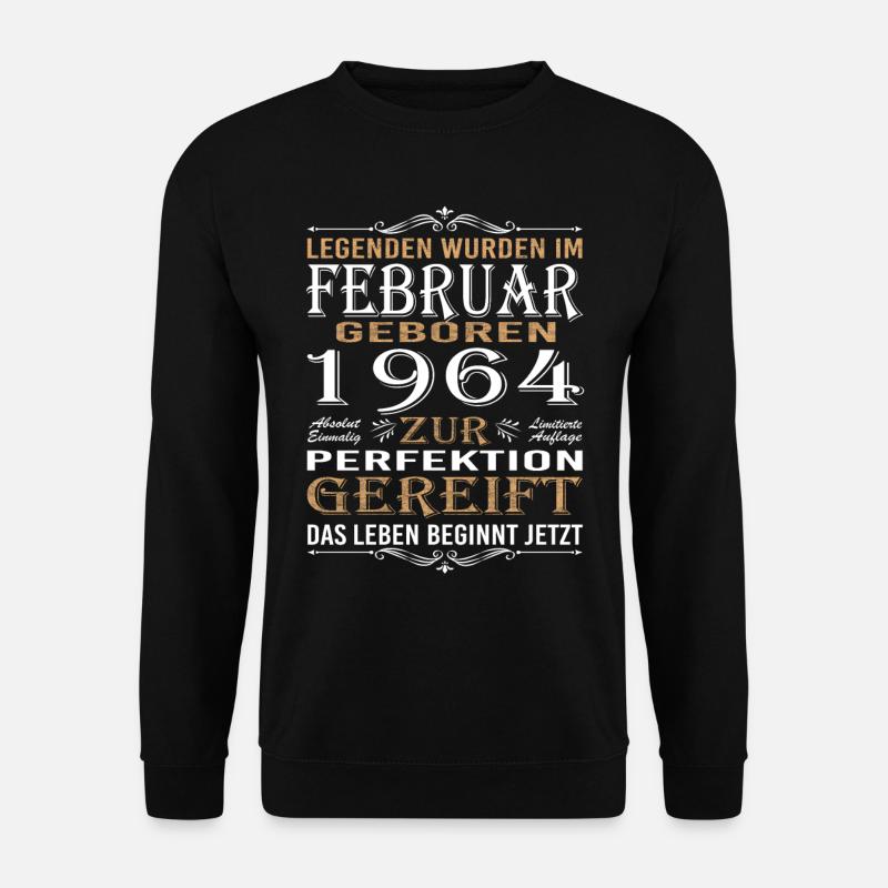 Legenden wurden im Februar 1964 geboren - Unisex Pullover - Schwarz