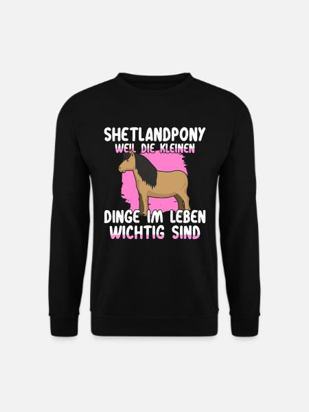 Shetty Shetlandpony Pferde Reiterin Reitsport - Unisex Pullover - Schwarz