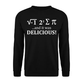I Ate Some Pie And It Was Delicious Math - Unisex Sweatshirt - black - Front - Alina (178cm) & Michal (187cm)