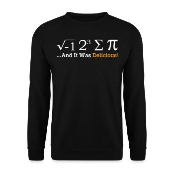 I Ate Some Pie And It Was Delicious Math - Unisex Sweatshirt - black - Front - Alina (178cm) & Michal (187cm)