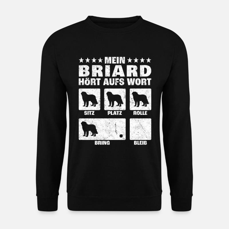 Briard Hundetricks Berger de Brie Hundetrainer - Unisex Pullover - Schwarz