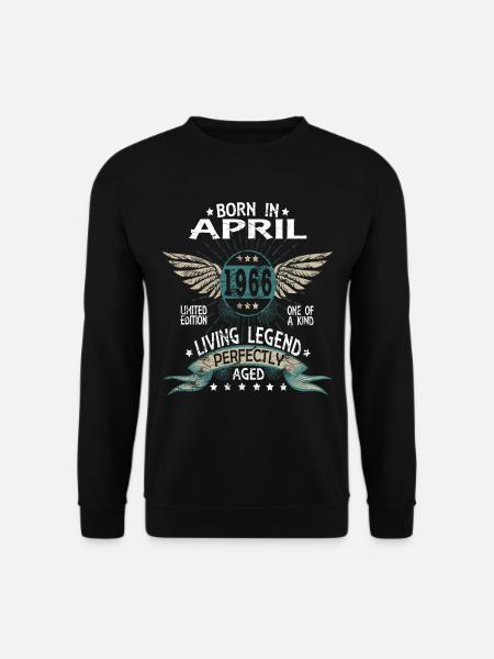 Legends Born in April 1966 - Unisex Pullover - Schwarz