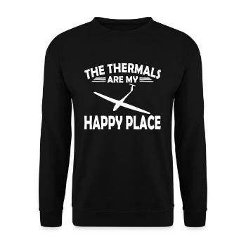 Les Thermes sont mon habby Place - Sweat-shirt Unisexe - noir - Devant - Alina (178cm) & Michal (187cm)