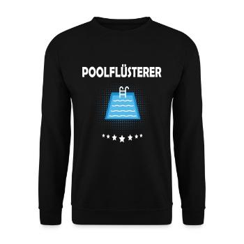 Poolflüsterer - Unisex Pullover - Schwarz - Vorne - Alina (178cm) & Michal (187cm)