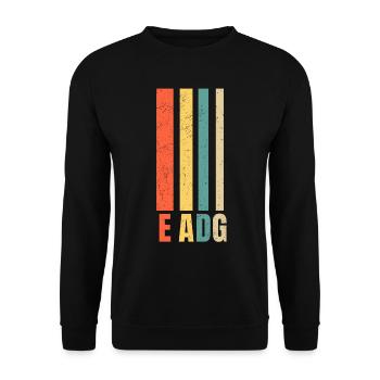 Guitar EADG Bass Bassist Guitar Player - Unisex Sweatshirt - black - Front - Alina (178cm) & Michal (187cm)