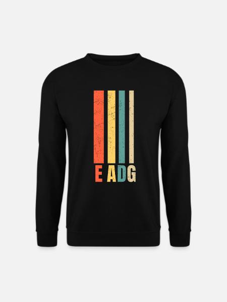 Gitarre EADG Bass Bassist Gitarrenspieler - Unisex Pullover - Schwarz