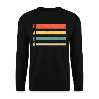 Guitar EADG Bass Bassist Guitar Player - Unisex Sweatshirt - black - Front - Alina (178cm) & Michal (187cm)