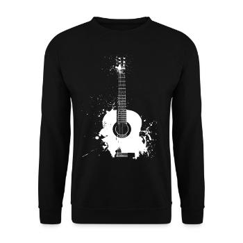 Guitarist Guitar Player Vintage Guitar - Unisex Sweatshirt - black - Front - Alina (178cm) & Michal (187cm)