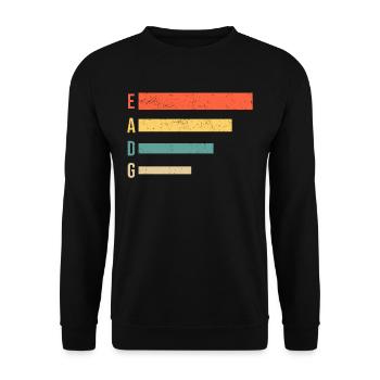 Guitar EADG Bass Bassist Guitar Player - Unisex Sweatshirt - black - Front - Alina (178cm) & Michal (187cm)