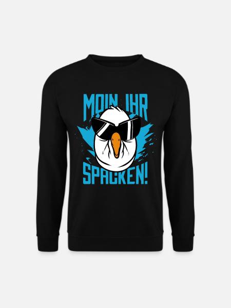 Moin Ihr Spacken Möwe - Unisex Pullover - Schwarz