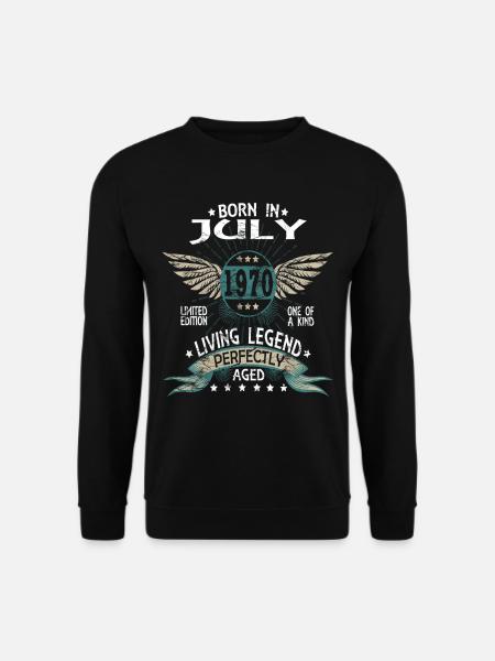 Legends Born in July 1970 - Unisex Pullover - Schwarz