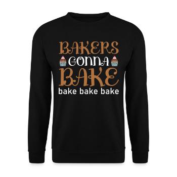 Bakers Gonna Bake Cooking and Baking - Unisex Sweatshirt - black - Front - Alina (178cm) & Michal (187cm)