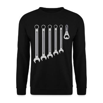 Clé mécatronique automobile mécanique - Sweat-shirt Unisexe - noir - Devant - Alina (178cm) & Michal (187cm)