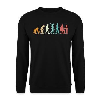 Evolution Programmeur Codeur Gamer Développeur Geek - Sweat-shirt Unisexe - noir - Devant - Alina (178cm) & Michal (187cm)