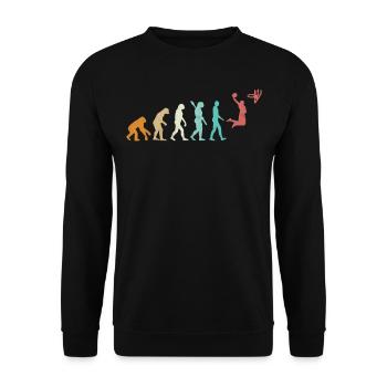 Evolution Of Basketball - Unisex Sweatshirt - black - Front - Alina (178cm) & Michal (187cm)