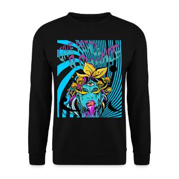 Trippy Woman GOA - Unisex Sweatshirt - black - Front - Alina (178cm) & Michal (187cm)