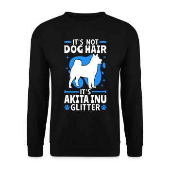 This is Akita Glitter Japanese Akita Inu - Unisex Sweatshirt - black - Front - Alina (178cm) & Michal (187cm)