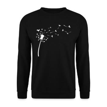 Dandelion Chicken Flower Floral Chickens - Unisex Pullover - Schwarz - Vorne - Alina (178cm) & Michal (187cm)