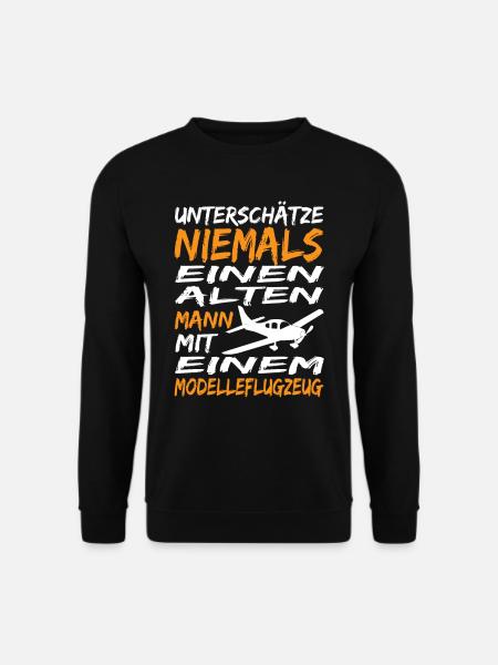 Modellbau Flugzeug Modellflug - Unisex Pullover - Schwarz