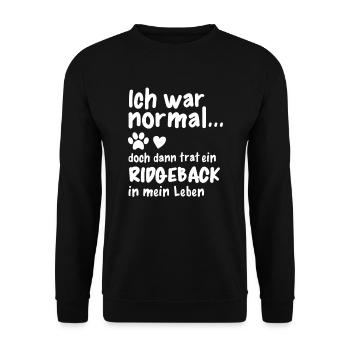 Rhodesian Ridgeback Hund Hundehalter Hund - Unisex Pullover - Schwarz - Vorne - Alina (178cm) & Michal (187cm)
