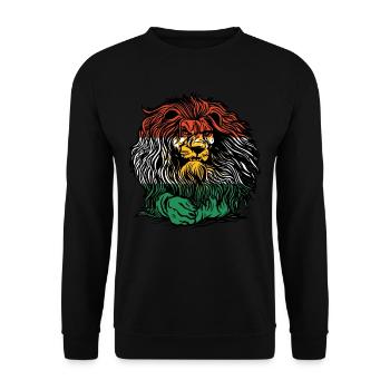 Kurdistan Löwe Kurde Kurden Kurdisch Löwenkopf - Unisex Pullover - Schwarz - Vorne - Alina (178cm) & Michal (187cm)