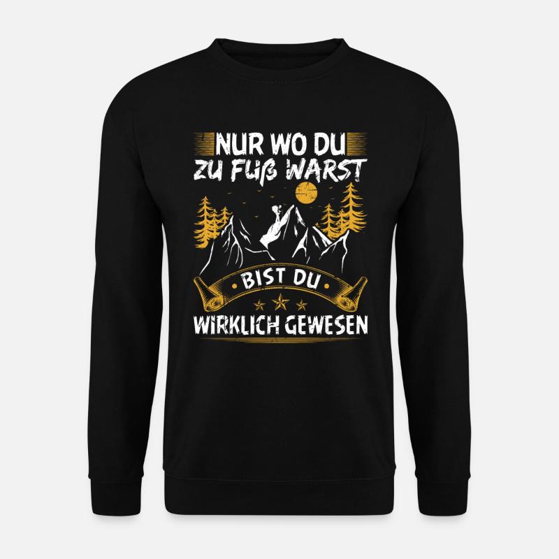 Wandern Berge Wanderer zu Fuß - Unisex Pullover - Schwarz