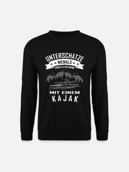 Paddelboot Paddeln und Kanufahren - Unisex Pullover - Schwarz