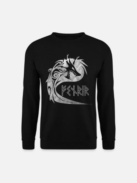 Wolf Fenrir Fabelwesen Wikinger nordischer Mythos - Unisex Pullover - Schwarz