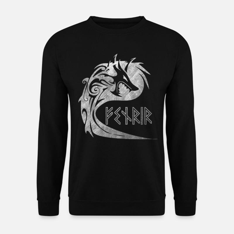 Wolf Fenrir Fabelwesen Wikinger nordischer Mythos - Unisex Pullover - Schwarz