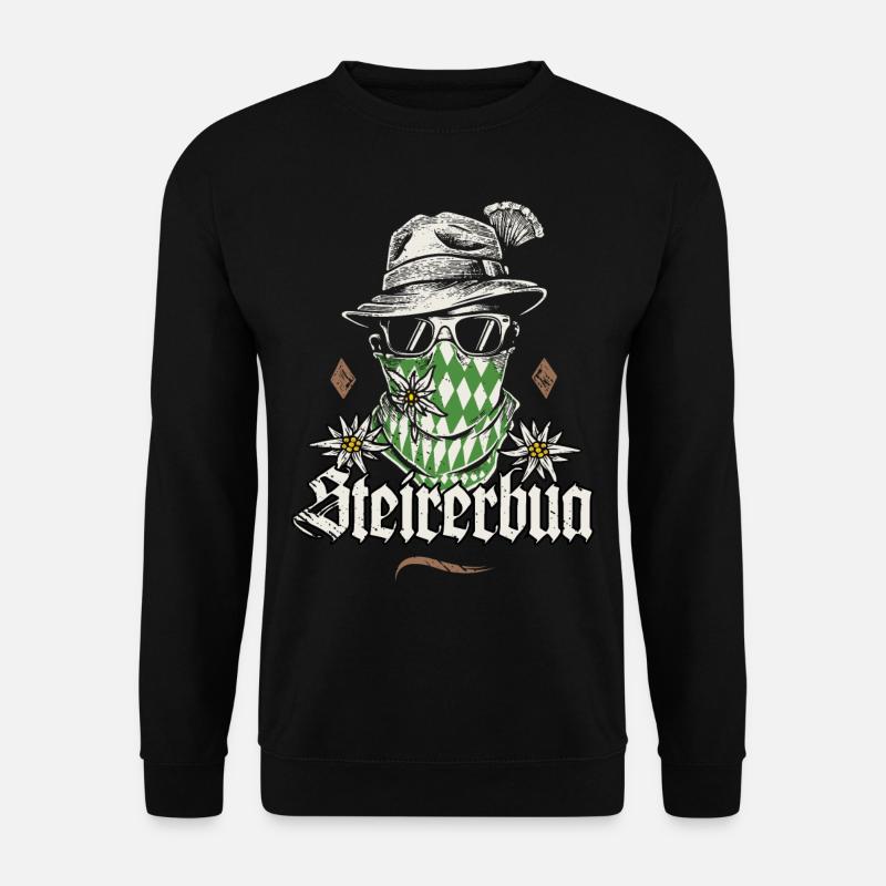 Steirerbua T-Shirt Herren Steiermark Shirt Männer - Unisex Pullover - Schwarz
