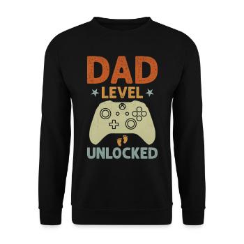 Annonce de grossesse déverrouillée au niveau papa - Sweat-shirt Unisexe - noir - Devant - Alina (178cm) & Michal (187cm)