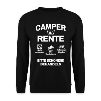 Camper in Rente Camping Rentner - Unisex Pullover - Schwarz - Vorne - Alina (178cm) & Michal (187cm)