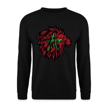 Maroc Lion Marocain Marocain - Sweat-shirt Unisexe - noir - Devant - Alina (178cm) & Michal (187cm)
