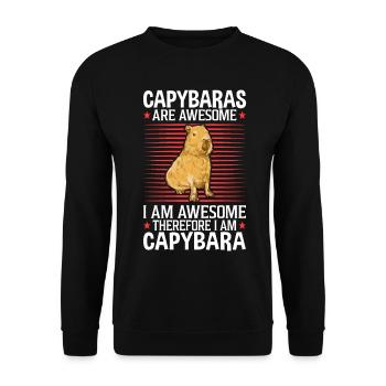 Capybara sont fantastiques capybara d’Amérique du Sud - Sweat-shirt Unisexe - noir - Devant - Alina (178cm) & Michal (187cm)