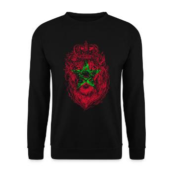 Marokkaner Löwe Marokko Marokkanerin - Unisex Pullover - Schwarz - Vorne - Alina (178cm) & Michal (187cm)