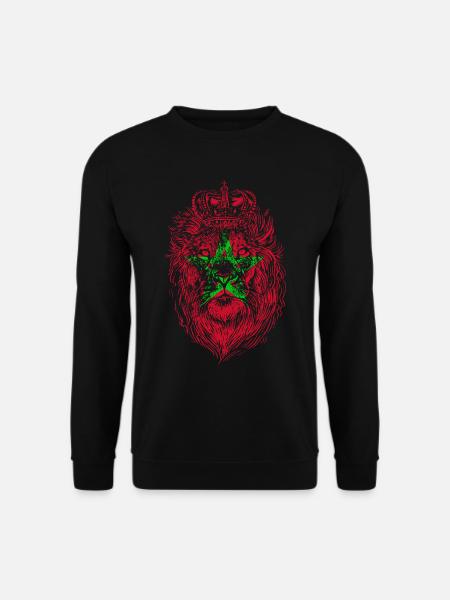 Lion marocain Maroc Marocain - Sweat-shirt Unisexe - noir