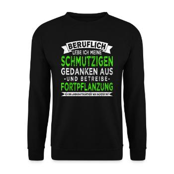 Landschaftsgärtner Gartenbau Schrebergarten - Unisex Pullover - Schwarz - Vorne - Alina (178cm) & Michal (187cm)
