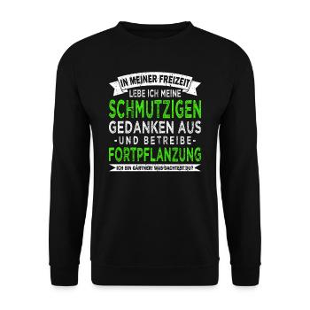 Hobbygärtner Landschaftsgärtner Gartenbau - Unisex Pullover - Schwarz - Vorne - Alina (178cm) & Michal (187cm)