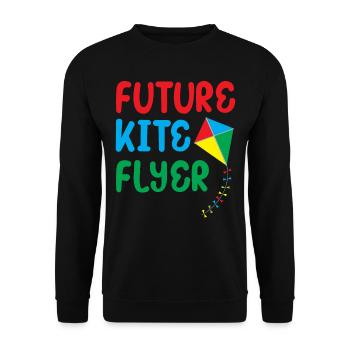 Future Kite Flyer - Sky Flying Children - Sweat-shirt Unisexe - noir - Devant - Alina (178cm) & Michal (187cm)