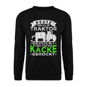 Traktoren Gülle Landwirt Sprüche - Bauernhof - Unisex Pullover - Schwarz - Vorne - Alina (178cm) & Michal (187cm)