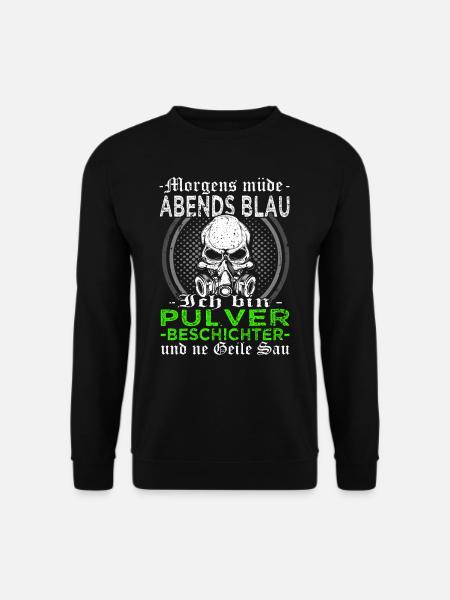 Pulverbeschichtung - Oberflächenveredlung - Unisex Pullover - Schwarz