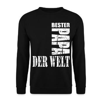 Bester Papa der Welt - Unisex Pullover - Schwarz - Vorne - Alina (178cm) & Michal (187cm)