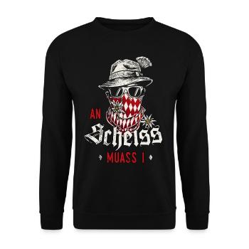 Grantler T-Shirt Trachtenshirt Herren - Unisex Pullover - Schwarz - Vorne - Alina (178cm) & Michal (187cm)