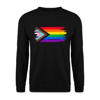 Drapeau LGBT Gay Pride LGBTQ - Sweat-shirt Unisexe - noir - Devant - Alina (178cm) & Michal (187cm)