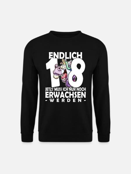 Endlich 18 Jahre - 18. Geburtstag - Unisex Pullover - Schwarz