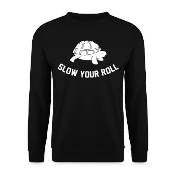 Slow Your Roll - Sea Turtle - Unisex Sweatshirt - black - Front - Alina (178cm) & Michal (187cm)