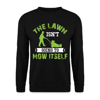 La pelouse ne va pas se tondre toute seule - Jardinier - Sweat-shirt Unisexe - noir - Devant - Alina (178cm) & Michal (187cm)