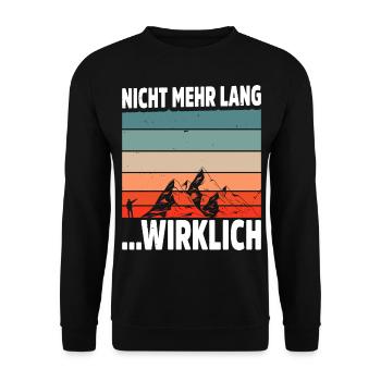 Wandern Bergsteigen Wanderer Natur Berge - Unisex Pullover - Schwarz - Vorne - Alina (178cm) & Michal (187cm)